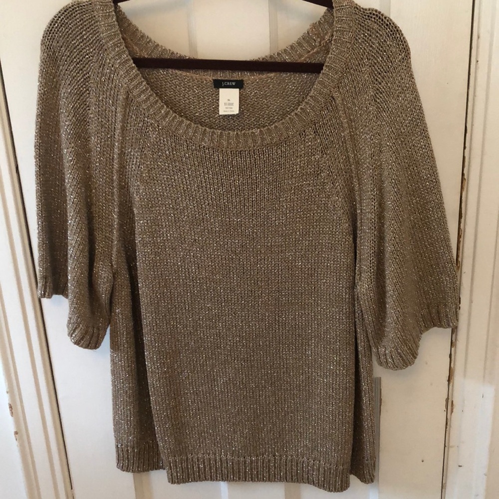Metallic/viscose top J Crew